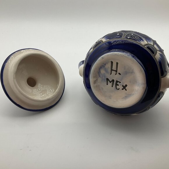 New Hand-Painted Artisan Handmade Talavera Ceramic Sugar Bowl Jar Canister Lided - Picture 5 of 9